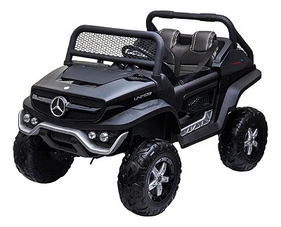 Mini Carro Infantil Unimog Mercedez 24v Suporta 30kg Preto Brinqway
