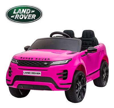 Mini Carro Elétrico Infantil Evoque 12v Banco Couro Roda Eva Rosa