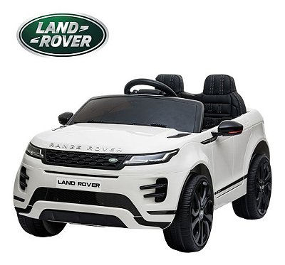 Mini Carro Elétrico Infantil Evoque 12v Banco Couro Roda Eva Branco