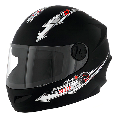 Capacete Moto Fechado Infantil Liberty 4 Kids Tamanho 54 Menino Menina Cor Preto Criança  - Pro Tork