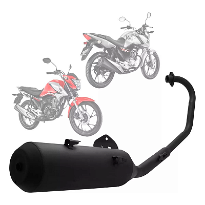 Escapamento Esportivo Original Titan Fan Start Cargo 160 2018 À 2023 Cor Preto - Pro Tork