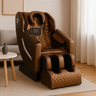 Poltrona De Massagem Premium 3D Com Aquecimento Função Gravidade Zero Reclinável Relaxante Bivolt