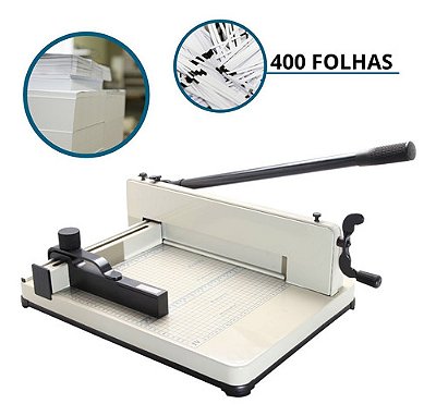 Guilhotina De Papel A4 Semi Industrial 320mm Corta Até 400 Folhas Importway