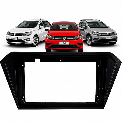 Moldura 9 Polegadas Compatível Gol Voyage Saveiro G7 G8 2016 À 2024 Preta Central Multimidia Expex