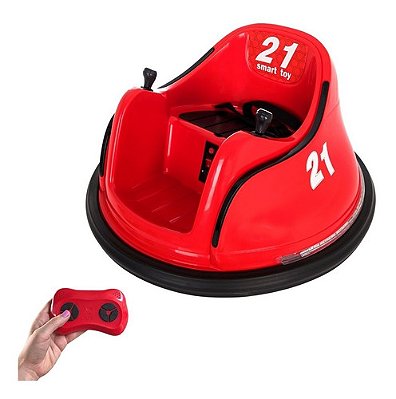Carrinho Bate-bate Elétrico 6v Vermelho Controle Remoto E Som 110v/220v