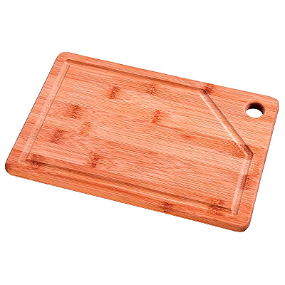 Tábua de Corte Madeira Retangular Bamboo 30x20cm para Cozinha Ideal para Preparar Alimentos - Mor