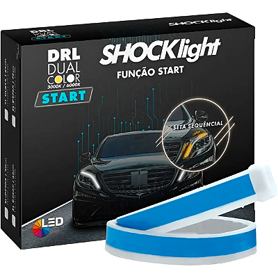 Fita LED Neon Automotiva Shocklight Luz Interna Dual Color Painel Carro Tuning 35/45/60/75cm - Shocklight