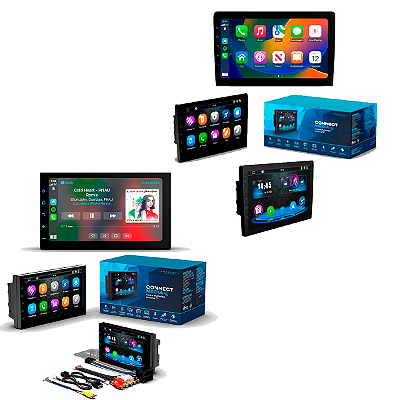 Central Multimídia 7 ou 9 polegadas CarPlay Android Auto Espelhamento Ceular Faaftech + Câmera de Ré Brinde