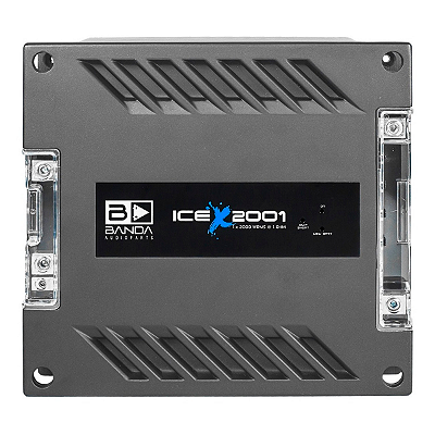 Módulo Amplificador Banda Ice X 2001 2000W RMS 1 Canal 1 Ohm Automotivo Potência Alta Graves Fortes