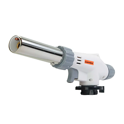 Maçarico Portatil Compacto C/regulagem Guepardo Flame Gun 21cm Polímero e Aço Resistente para Camping Cozinha