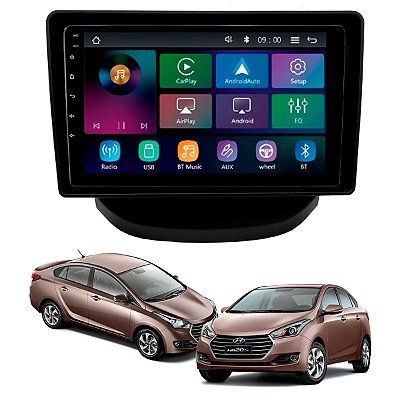 Multimidia Mp5 Rs9200br Es Pro Line Carplay Sem Fio + Moldura 9 Chines Hb20 2012 à 2019