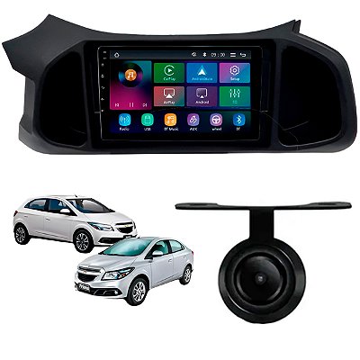 Multimidia Mp5 Rs9200br Es Pro Line Carplay Sem Fio + Moldura 9" Onix Prisma Onix Joy + Câmera de Ré