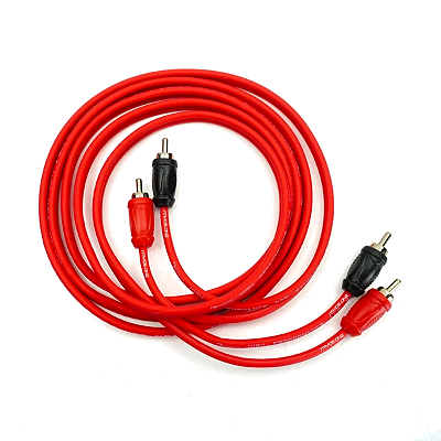 Cabo RCA Blindado 2 Metros Antirruido Conector Banhado a Ouro Áudio Estéreo Som Automotivo Cabo Carro - Nakamichi