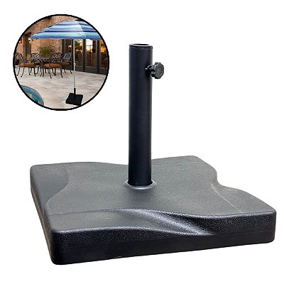 Base Para Ombrelone 41,5x41,5cm Enchimento Água Ou Areia Jardim Piscina Varanda