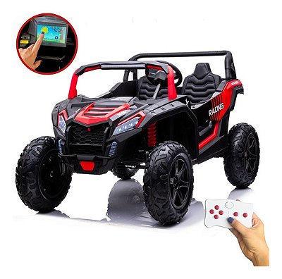 Quadriciclo Utv Elétrico Infantil 24v Importway Vermelho Com Mp5 Rodas Eva Luzes Led Bivolt