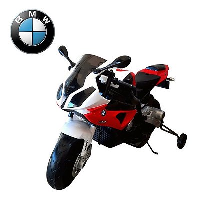 Moto Elétrica Infantil Licenciada Bmw S1000 Rr Com Luzes, Buzina E Carga Recarregável Bivolt