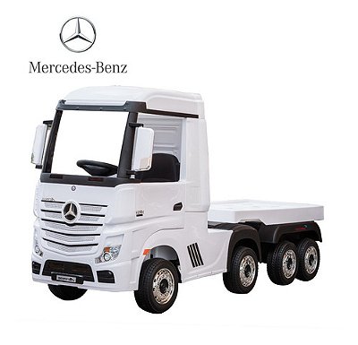Caminhão Elétrico Infantil Mercedes Actros Importway Licenciado Com Luzes Led, Som E Carregador Bivolt