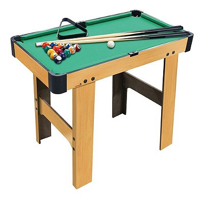 Mesa De Sinuca Média Importway Com Tacos E Bolas Ideal Para Lazer Em Casa E Família