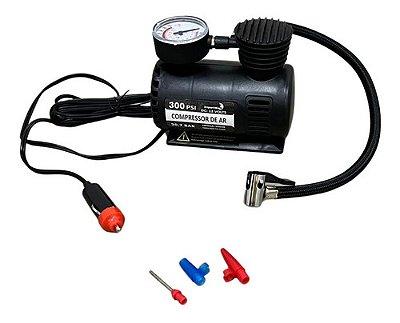 Mini Compressor De Ar Automotivo Importway 300 Psi 12v Portátil Para Carros, Motos E Bicicletas