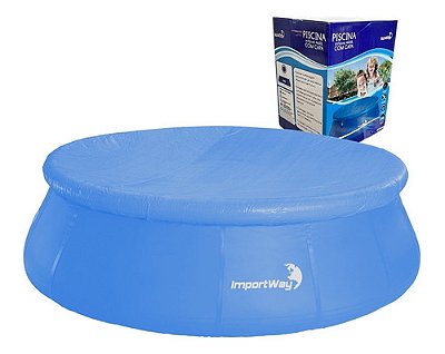 Piscina Borda Inflável 4600l Importway Com Capa Ideal Para Jardim, Quintal E Diversão Em Família