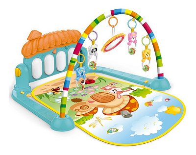 Tapete Infantil Para Bebê Importway Com Móbile E Piano Estampado Educativo E Divertido