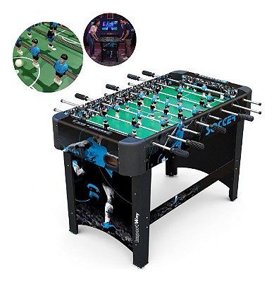 Mesa De Pebolim Luxo Importway Com Bonecos E Bolas Para Jogos Em Casa E Áreas De Lazer