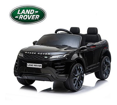 Carro Infantil Elétrico 12v Range Rover Evoque Preto Com Controle Remoto, Luzes E Buzina