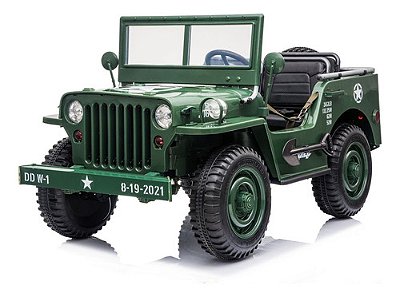 Mini Carro Elétrico Infantil Tipo Jipe Verde 24v Com Controle Remoto, Luzes, Som E Bateria Bivolt