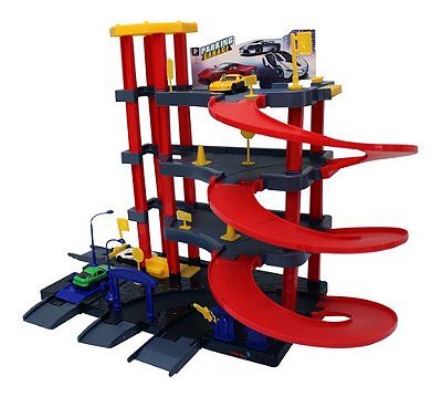 Pista De Carrinhos Brinquedo Infantil Posto De Gasolina Com Elevador Educativo E Divertido