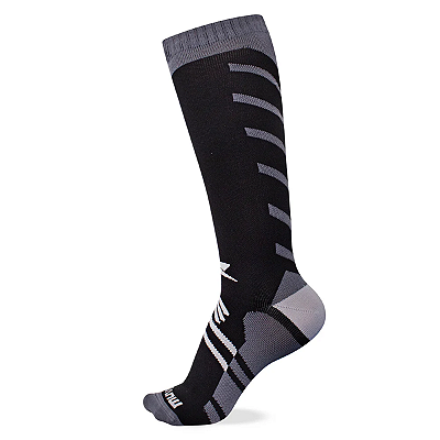 Meia de Compressão Esportiva Muvin Arrow Cano Longo Preto Unissex Tamanho 34–39 para Corrida Caminhada Ciclismo e Treino