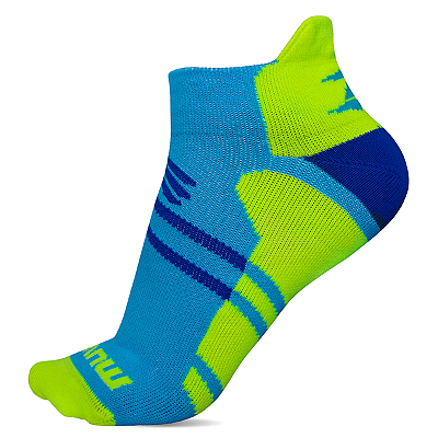 Meia de Compressão Esportiva Muvin Arrow Cano Curto Azul Unissex Tamanho 34–39 para Corrida Caminhada Ciclismo e Treino