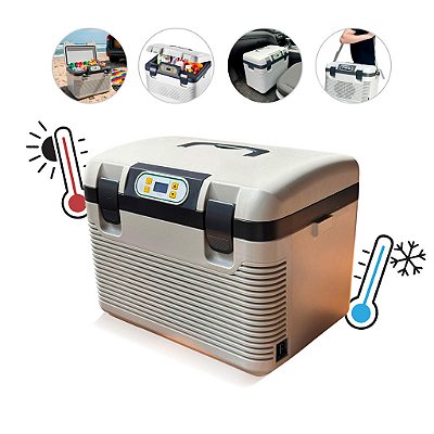 Caixa Térmica Automotiva Portátil 19L 12V para Carro e Caminhão com Função Geladeira e Aquecedor Integrado - Importway