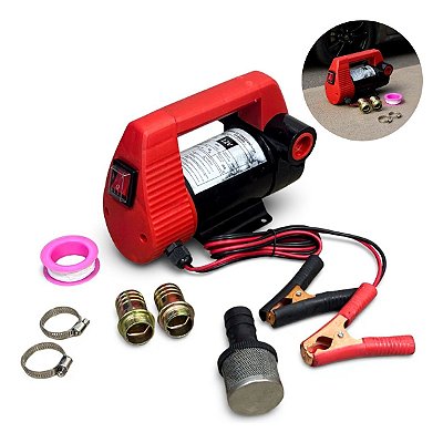 Bomba Elétrica 12v Para Transferência De Diesel 150w Portátil Alta Vazão Veículos Máquinas Importway