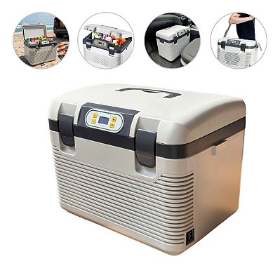 Mini Geladeira Automotiva 19l 12v Frio E Quente Portátil Ideal Para Carro, Caminhão, Motorhome E Camping
