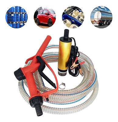 Bomba Elétrica Para Transferência De Combustível 18l/min 12v Portátil Para Diesel Gasolina E Querosene