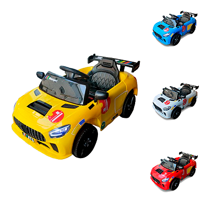 Mini Carro Elétrico Infantil 12V Esportivo Importway Com Música e Luzes LED Amarelo Azul Branco Vermelho - Importway