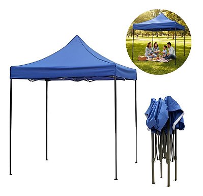 Gazebo Tenda Articulado 2x2m Importway Azul Reforçado Ideal Para Praia Camping Feiras E Eventos