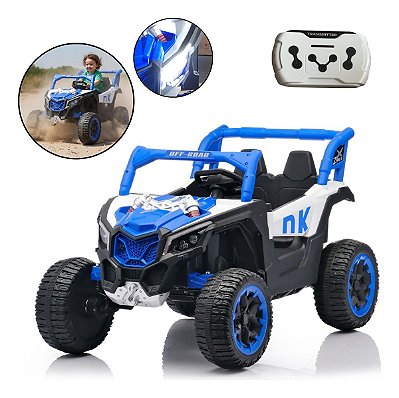Mini Quadriciclo Elétrico Infantil 12v Azul Importway Com Luz Música E Velocidade 0–6 Km/h Bivolt