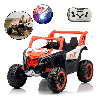 Mini Quadriciclo Elétrico Infantil 12v Laranja Importway Com Luz Música E Velocidade 0–6 Km/h Bivolt