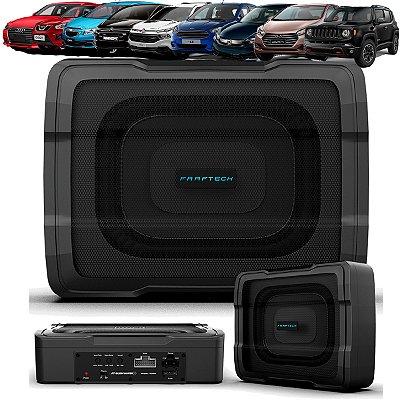 Caixa Amplificada Subwoofer 6.8" FT-SW68 Faaftech Plug And Play Audi Chevrolet Fiat Ford Honda Hyundai Jeep Toyota VW