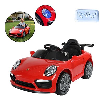 Mini Carro Elétrico Infantil 6v Vermelho Importway Com Luz Música Controle Remoto
