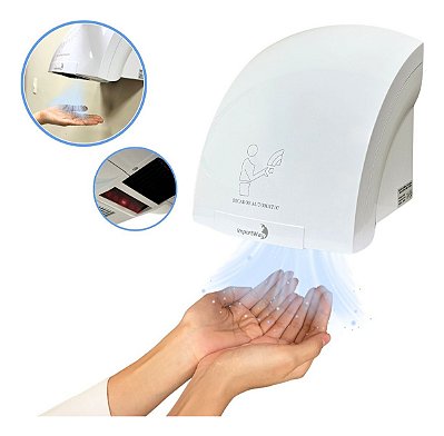 Secador De Mãos Automático Com Sensor 12m/s 1500w Para Banheiros Comerciais E Residenciais