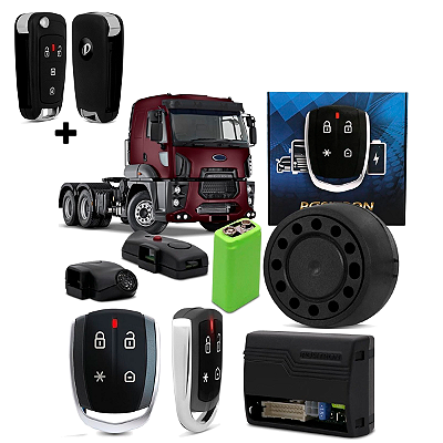 Kit Pósitron Completo Automotivo: Chave Canivete PX80 + Alarme Cyber TX360 Universal