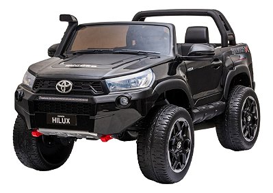 Mini Caminhonete Hilux Elétrica Infantil 24v Licenciada Com 2 Assentos, Eva, Assento De Couro E Controle Remoto
