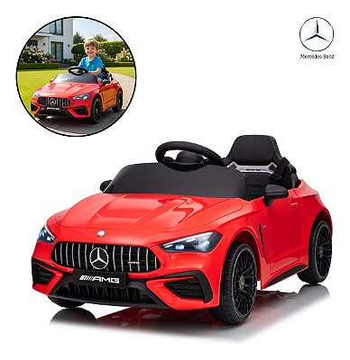 Carro Elétrico Infantil 12v Mercedes Cle53 Vermelho Com Controle, Som, Luzes E Entrada Usb