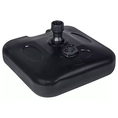 Base Para Guarda-sol e Ombrelone 18 Kg Quadrada em Plástico Preta - BEL
