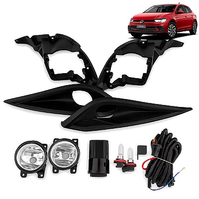 Kit Painel Botão Farol Milha VW Polo Track 2023 Led Modelo Original - Shocklight