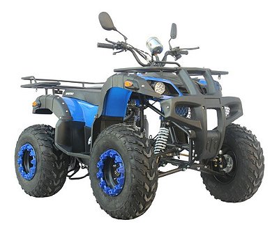 Quadriciclo 250cc Azul Esportivo Com Motor Potente Partida Elétrica Rodas Aro 10 E Ideal Para Trilhas E Aventura