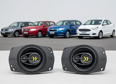 Alto-falante Lançamento Linha Revo 46 Triaxial 4x6 55W Som Automotivo Premiun - Bravox