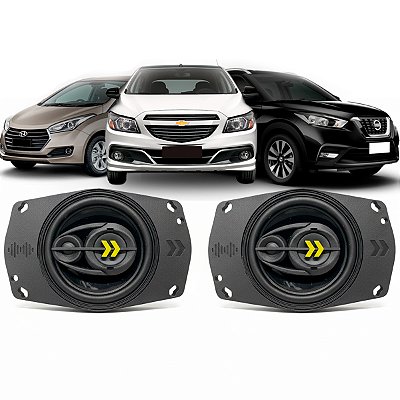 Alto-falante Lançamento Linha Revo 46 Triaxial 4x6 55W Som Automotivo Premiun - Bravox